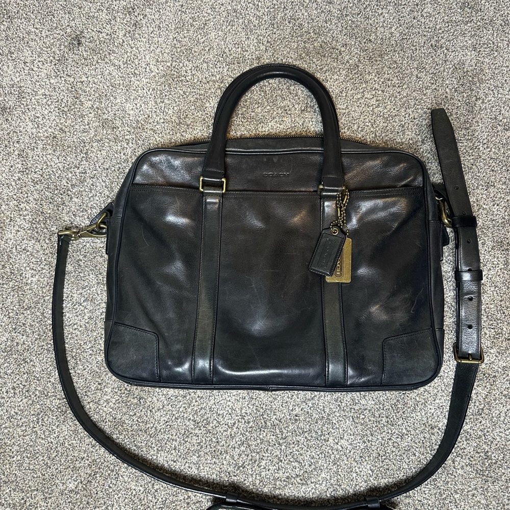 Coach Bleecker Leather Messenger Briefcase